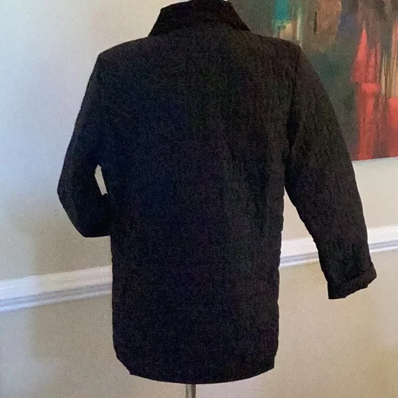 Tommy Hilfiger woven black quilted snap front shirt jacket w/cordu… - Picture 5 of 11
